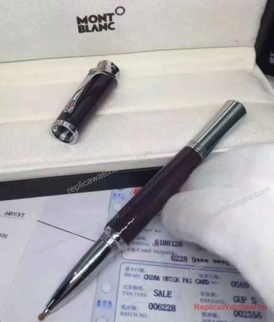 Knockoff Montblanc Princesse Monaco Rollerball Pen Black & Sliver Clip